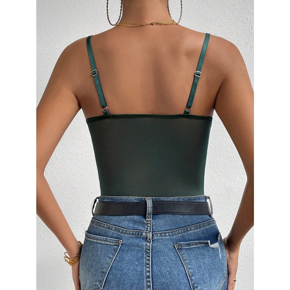 Lace bustier corset style Cami Bodysuit black - Picture 10 of 12